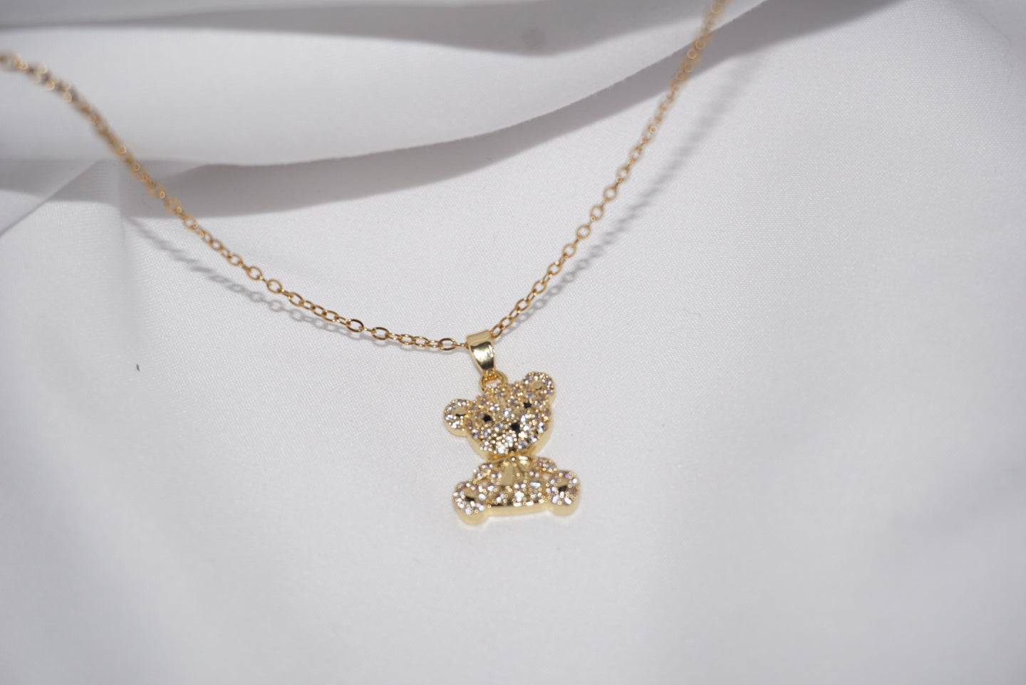 Rhinestone Tiny Bear Gold