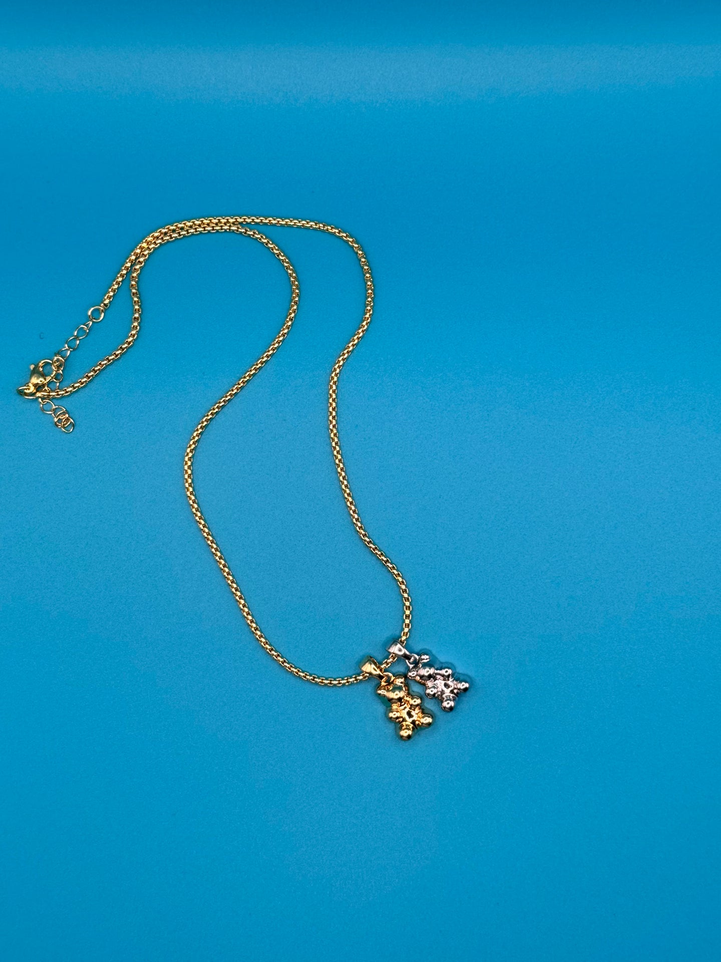 2 Tones necklace Bear
