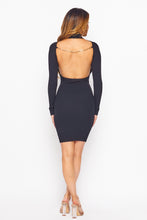 Cargar imagen en el visor de la galería, Open Back Black Dress
