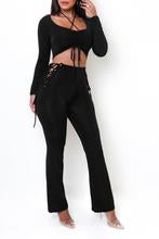 Megdalia Black Pant Set