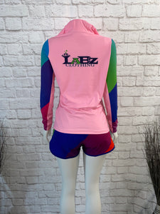 PINK RAINBOW LABBY HOODIE