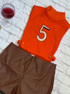 Lucky 5 Top- Orange