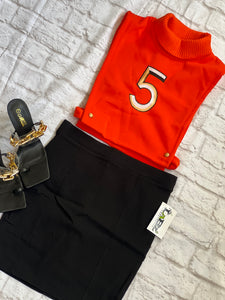 Lucky 5 Top- Orange