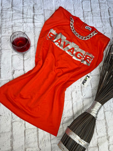 Savage Mini Dress- Orange