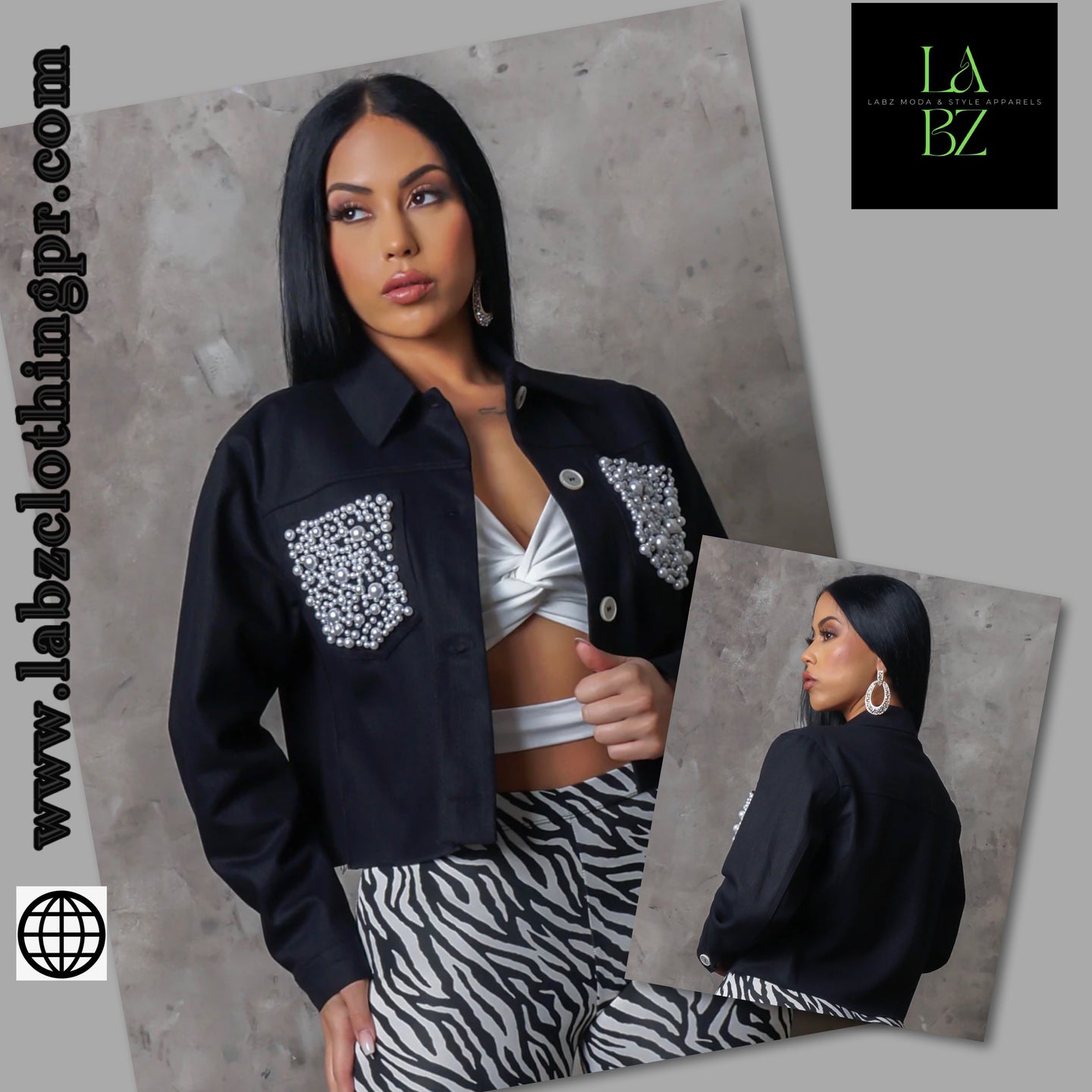 Pearls Jacket Black