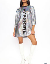 Cargar imagen en el visor de la galería, Expen$ive Shirt Dress Silver
