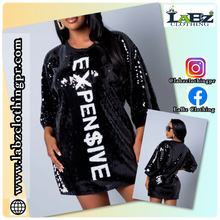 Cargar imagen en el visor de la galería, Expen$ive Shirt Dress Black
